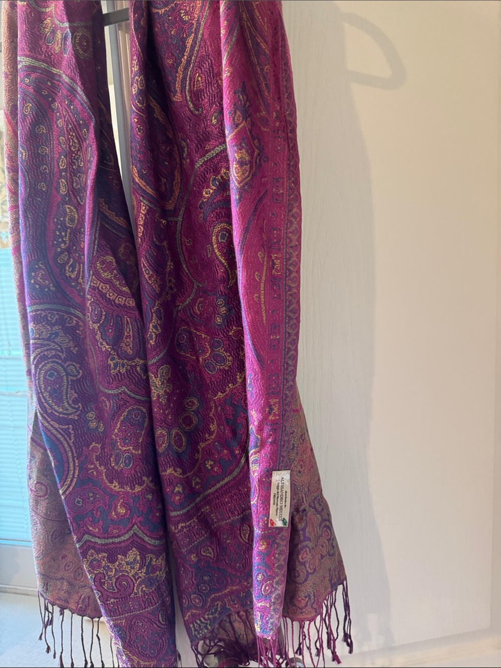 Luxurious Purple Paisley Shawl Scarf